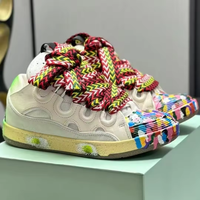 Sneakers plateforme de haute qualité, design rétro peint, chaussures décontractées unisexes, chaussures de skate confortables pour l'extérieur