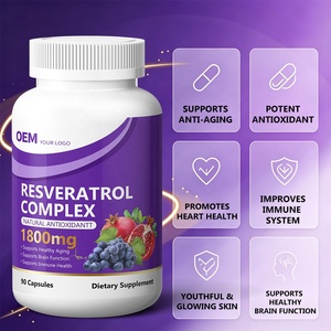 Complément de Resvératrol en Capsules Dures 1800mg à Marque Blanche OEM/ODM – Propriétés Antioxydantes et Anti-inflammatoires - Product Image 3