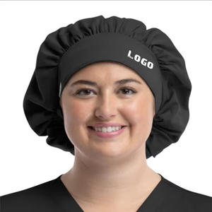 Gorros quirúrgicos de algodón con estampado personalizado al por mayor, gorro de operación con lazo trasero ajustable con banda para el sudor para hoteles - Product Image 1
