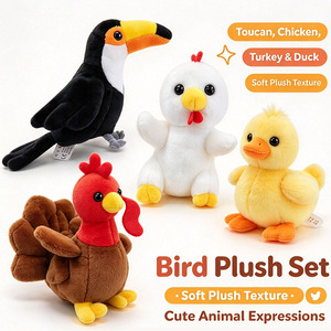 Simpatico Pupazzo da Dito a Forma di Tucano in Peluche 0-10cm OEM ODM Unisex per Teatri di Marionette e Regali Festivi - Product Image 3
