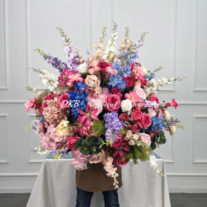 Matrimonio di lusso 5D sfuso e grande palla di fiori artificiali da 80cm che mescola centrotavola da tavolo con fiori colorati - Product Image 6