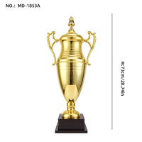 Trophée Doré Métallique H60cm-73cm, Décoration Artisanale Électroplaquée, Grands Trophées Sportifs Lourds, Récompenses, Souvenirs, Cadeaux, Trophée Créatif Moderne