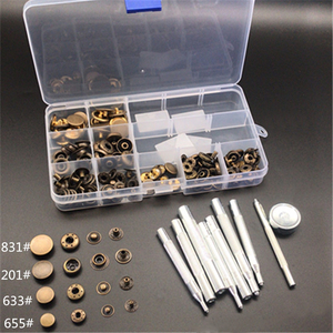 Top Grade Pro-Môi Trường Đồng Snap Nút + Nút Cài Đặt Công Cụ Thiết Lập Kết Hợp Xuống Áo Khoác Nút Quần Jean - Product Image 1