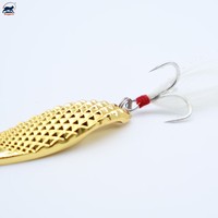 Leurre de pêche Dragon Li 5g 7g 10g 15g 20g en métal, type cuillère, avec plume, crochet à rainure sanguine et surface texturée, spinner