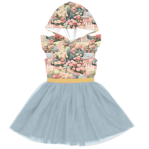 Milk Silk Girls Hooded Sleeveless Tutu <b>Dress</b>,Custom Print Kids Tulle Skirt <b>Dress</b> - Product Image 1