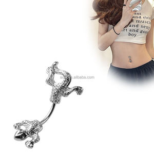 Модное металлическое кольцо в виде пупка из нержавеющей стали - Product Image 4