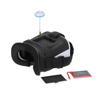 Lunettes VR JJPRO F01 avec transmission en temps réel 5.8G, mini-drone FPV, casque de réalité virtuelle, bande complète 640x480 WVGA, matériau PVC, pour hélicoptère