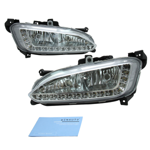 Feux de brouillard LED pour <span class=keywords><strong>voiture</strong></span> en gros, DRL pour Hyundai IX45 Santa Fe, feux de jour à LED à deux trous - Product Image 1