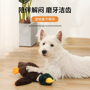 Jouet en peluche pour animaux de compagnie simulation son canard chien jouet grandes dents meulage et nettoyage jouet - Product Image 1