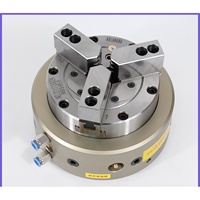 Mandrin pneumatique frontal à 3 mors série 320QZ-3 avec cylindre intégré, mandrin d'air pour tour, broche HSK en acier, serrage 80,6 KN