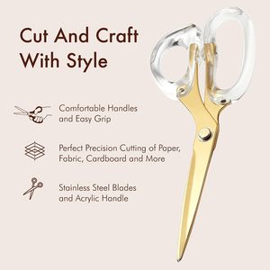 Ciseaux multi-usages 8 pouces en acier inoxydable pour couture, tissu, cuir et confection - Product Image 2