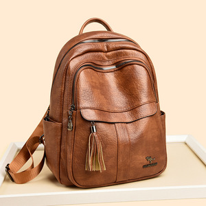 Mochila de Moda, Estilo Simple, Gran Capacidad, Bolso de Mano, Cuero PU de Alta Calidad, Mochila para Mujer - Product Image 5