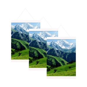 Nam châm gỗ đen khung Áp phích treo thân thiện với môi trường từ vải hình ảnh treo hiển thị áp phích cho văn phòng nhà - Product Image 5