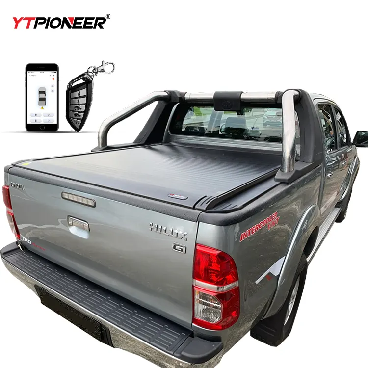 Fabbricazione accessori Pickup Roll Up Tonneau Cover coperchio rullo elettrico copriletto camion per Toyota Hilux Vigo 2005-2014
