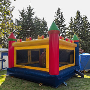 Castillo Inflable con Tobogán, Material de PVC, 4x4m, Ecológico, Uso Comercial, Entrada Segura, Barbacoas en <span class=keywords><strong>el</strong></span> Patio Trasero, <span class=keywords><strong>Camping</strong></span> - Product Image 1
