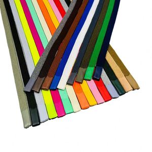 Cordon plat personnalisé en usine de 15 mm avec logo, embout métallique et cordon en polyester plat avec embout en silicone pour cordons de capuche - Product Image 1