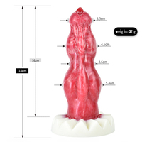 NNSX Tier-Vibrator Großer Knoten Hunde-Dildo Ferngesteuerter Vibrierender Penis Analdehner Butt Plug für Erwachsenen-Sexspielzeug