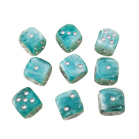 Dés de jeu D6 16 mm bicolores marbrés pour jeux de société, vente en gros en vrac
