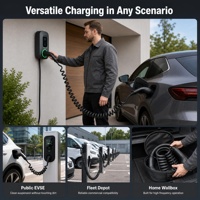 Câble de recharge pour véhicules électriques Type 2 vers Type 2, 22 kW, 32 A, 5 m, gaine en TPU, pour la recharge à domicile et publique