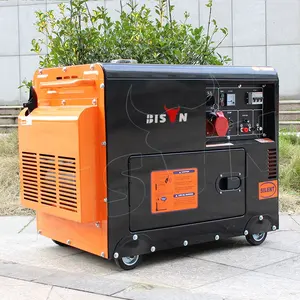 French Different Model 4kva 5kw 6.5kw Single Three Phase Air-cooled Silent Diesel Welder Generator