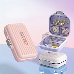 2025 Pill Storage <b>Box</b> Medicine Storage <b>Box</b> Compact Weekly Pill <b>Box</b> With <b>Lock</b> Design Suitable for Outdoor Travel Multi-purpose - Product Image 1