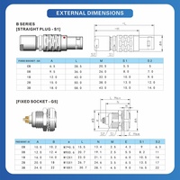 Connecteur Push-Pull B K 2/3/4/5/6/7/9/10 broches compatible avec l'équipement d'essai médical