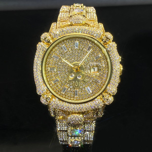 Montre MISSFOX pour femme, style européen et américain, hip-hop, boîtier en alliage, quartz, 10 mm, zircon incrusté à la main, design tête de mort, étanche - Product Image 1