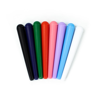 Vente en gros de tubes en plastique pour fumer de 120 mm, avec couvercle à pression, hermétiques, résistants aux enfants, coniques, pour le stockage et l'emballage de cigares