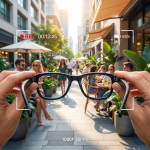 US Stock 2026 GS4 Smart <b>Glasses</b> Dual Lenses 8MP 1080p Video <b>with</b> <b>Camera</b> Sunglasses AI Translation Smart <b>Glasses</b> Music Player - Product Image 3