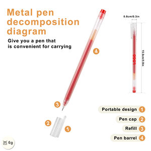 Bolígrafo de Gel al por Mayor, de Gran Capacidad, con Tinta Negra, Roja y Azul, con Impresión de Logotipo Personalizado, para Firmas, Negocios, Oficina y Escuela - Product Image 3