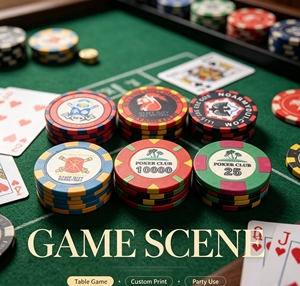 Jetons de poker en céramique vierges durables, imprimés par transfert thermique pour jetons de casino personnalisés, cadeaux promotionnels en gros avec plusieurs spécifications - Product Image 5