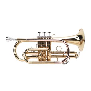 Trompeta Bb Dorada, Instrumento Orquestal con Estuche, para Principiantes y Profesionales - Product Image 1