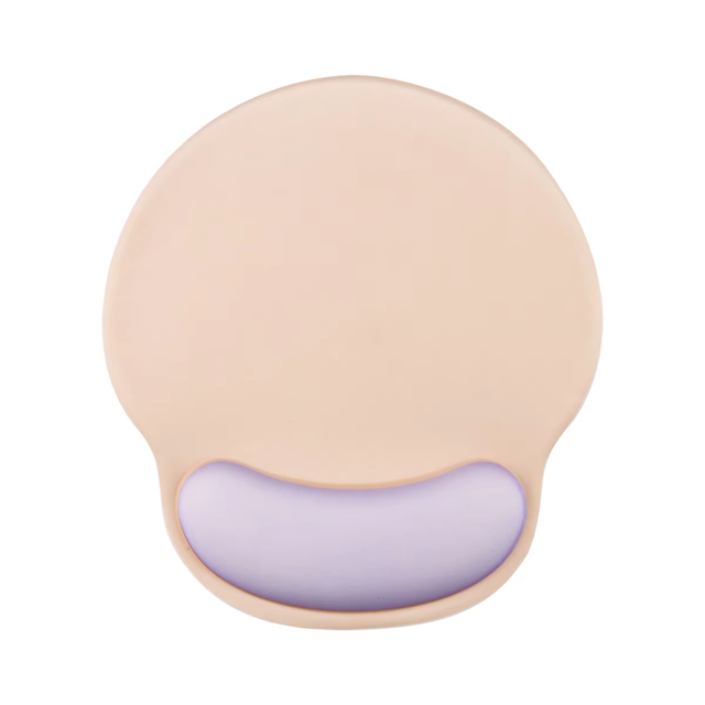 Wholesale Custom With Promotion Logo Macron 3D Round Ergonomically Design Mouse Pad with Gel Wrist Support for Office