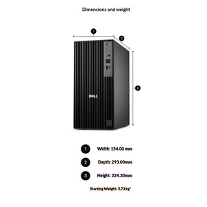 เดลล์ โปร ทาวเวอร์ พลัส Qbt1250 ใหม่ ของแท้ คอมพิวเตอร์ Ai PC คอร์ อัลตร้า7-265 แรม 16GB/32GB DDR5  SSD 512GB/1TB สำหรับงานออฟฟิศ ออกแบบ โปรแกรมมิ่ง คอมพิวเตอร์ตั้งโต๊ะ - Product Image 6