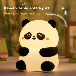<span class=keywords><strong>Lampe</strong></span> de chevet créative en silicone en forme de panda mignon, portable, à commande tactile, rechargeable par USB, petite veilleuse <span class=keywords><strong>LED</strong></span> pour enfants - Product Image 2