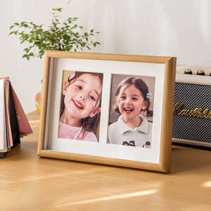 ชุดกรอบรูปเปล่าแบบ DIY ขนาด 6 นิ้ว รูปทรงสี่เหลี่ยมผืนผ้า สำหรับใส่รูปภาพ 3 หรือ 4 รูป สำหรับวางบนโต๊ะ - Product Image 1