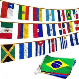 Hot Selling 10 Meters Bunting 30pcs 5.5'' X 8.2'' Iraq Iraqi String <b>Flags</b> 14 X 21 cm for National Events - Product Image 5