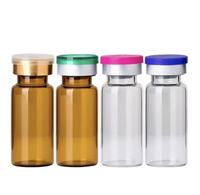 Flacon d'échantillon en verre vide jetable avec bouchon à vis, transparent ou ambré, pour stockage de liquides en laboratoire