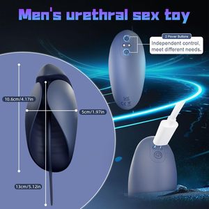 2 in 1 maschio masturbatore pene allenamento vibratore occhio di cavallo glande vibratore pene formatore stimolatore adulti giocattoli per gli uomini - Product Image 4