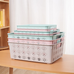 Cesta de almacenamiento Rectangular multifuncional de PP, cesta de baño apilable para ropa, otros artículos, cajas de almacenamiento de baño, contenedores - Product Image 2