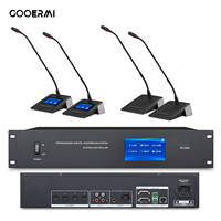 Système de conférence numérique professionnel Gooermi avec suivi vidéo HD et unités de vote à écran tactile - Série DX-6500