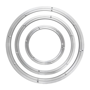 Aleación de aluminio redonda bola completa perezoso <span class=keywords><strong>Susan</strong></span> 360 grados rodamiento giratorio de alta resistencia placa giratoria de retorno de memoria de retorno automático - Product Image 1