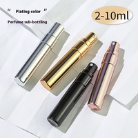 Haute qualité 2ml 10ml en aluminium anodisé demi-capot buse parfum sérum verre électrolytique sous-embouteillage cylindre de haute qualité