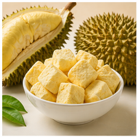 Premium OEM Gefreeze-droogde Durian Monthong Blokjes 100% Natuurlijke Gefreeze-droogde Durian Fruit Snacks Zonder Toegevoegde Suiker Private Label