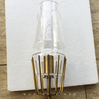 Laiton antique LED applique murale en cuivre plein salon mur arrière chambre lampe de chevet fer couloir lumière fer laiton Antique couleur