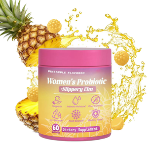 Probiotiques féminins pour adultes, gommes végétaliennes à l'orme rouge, supplément pour l'équilibre du pH féminin, probiotiques vaginaux, soutient le système immunitaire - Product Image 1