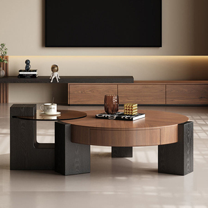 Juego de Mesa de Centro de Madera Cuadrada Moderna de Diseño de Lujo para Sala de Estar, con Almacenamiento, Garantía y Fácil de Limpiar - Product Image 4
