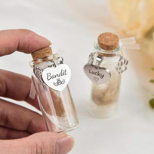 Ornamen Penyimpanan Bulu Kucing Anjing Bentuk Tetesan Air Mata Modern, Wadah Abu Rambut Hewan Peliharaan dari Kaca Bening yang Aman & Terlindungi, Kenang-kenangan - Product Image 2