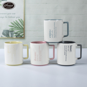 Biểu Tượng Tùy Chỉnh Nhà Máy Khuyến Mãi Trà Cup Tasse Vuông Xử Lý Gốm Bánh Latte Cup Mới Xương Trung Quốc Nước Sữa Cà Phê Xe Thương Hiệu Cốc - Product Image 6