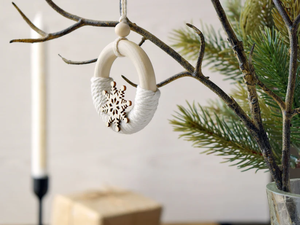 OFFERTA SPECIALE: Decorazioni Natalizie Boho, Set di Mini Ghirlande in Macramè per Albero di <span class=keywords><strong>Natale</strong></span> con Fiocchi di Neve in Legno, Idea Regalo - Product Image 5